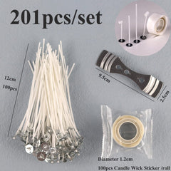 8-20cm 100 PCS Candle Wicks Smokeless Wax Pure Cotton Core for DIY Candle Making Pre-waxed Wicks Party Supplies