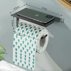 Toilet Paper Holder Aluminium Bathroom Wall Mount WC Paper Phone Holder Shelf Towel Roll shelf Accessories