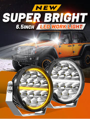 9Inch LED Driving Light 90000LM Spot Flood Combo Offroad Work Lights Amber DRL for Truck ATV UTV SUV Car 4x4 12V 24V