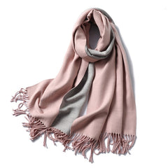 Winter Cashmere Scarf Women Thick Warm Shawls Wraps Lady Solid Scarves Fashion Tassels Pashmina Blanket Quality Foulard 2023 New