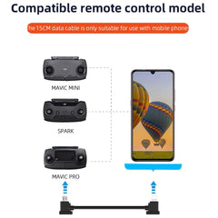 Data Cable OTG Remote Controller to Phone Tablet Connector USB TypeC IOS Extend for DJI Mavic MINI/2/3 Pro/SE/Pro/Air/Mavic 2/3