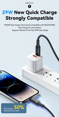 Iphone USB C Cable For iPhone 14 13 12 11 Pro Max Xs 8 Plus iPad Macbook Wire 29W PD Fast Charging Type C To Lighting Data Cord