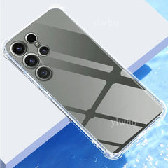 Shockproof Clear Silicone Soft Back Case For Samsung S23 S22 S21 Ultra plus note20 Galaxy S 23 22 21 FE + Phone Cases Covers