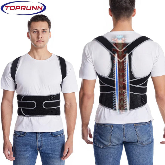 Straight Back Posture Corrector Shoulder Lumbar Brace Spine Support Belt Adjustable Corset Correction Body Improve with Plate