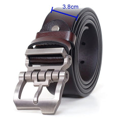 MEDYLA Men' Belt High Quality Genuine Leather Luxury Strap Classic Vintage Alloy Pin Buckle Male Belt Jeans Belt for Men SM03