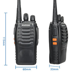 2/4PCS 12W Walkie Talkie Dual Band Portable Long Range Standby UHF 400-470MHz USB Ham Two Way Radio for Hunting