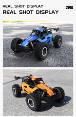 Model RC Car With LED Light 2WD Off-road Remote Control Climbing Vehicle Outdoor Cars Toy Gifts for Kids