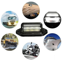 2Pcs 6 LED License Plate Lights Universal Car Truck RV Trailer Van License Taillight Waterproof Rear Lamps Tools Accessories