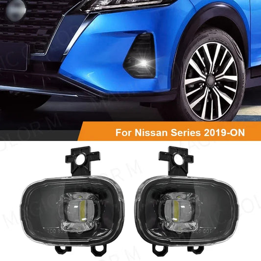 Nissan NAVARA Fog Lights NP300 X-trail X trail Rogue Kicks Juke F16 MK2 LED Fog Lamps DRL Headlights Car Accessories 12V