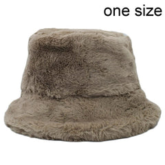 Winter Cow Leopard Faux Fur Fluffy Bucket Hats Women Outdoor Warm Sun Hat Soft Velvet Furry Fisherman Cap Girl Fashion Panama