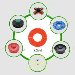 2.4mm/2.7mm/3mm SPIRAL Trimmer Line 5-15 meter Nylon Spiral Brush Cutter Rope  Lawn Mower Head Accessory