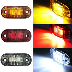 Clearance Lights 20/10PCS 4 LED 12V-24V Side Marker Lights Oval Front Rear  Indicator Lamp Truck for Trailer BUS Van Caravan