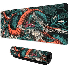 Japanese Dragon Large Gaming Mousepad XXL Keyboard Gamer Mouse Pad Mouse Mats