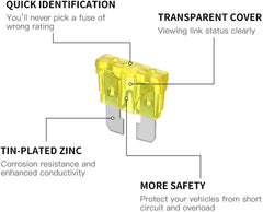 Car Fuse Blade Fuse Kit Fuses Automatic Truck Blade The Fuse Insurance Insert Insurance of Xenon Piece Lights Auto Accessories