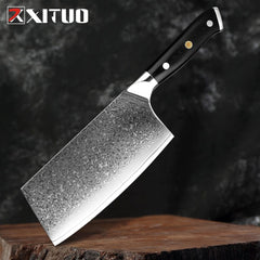 XITUO Damascus kitchen Knife 1-9PC 67 layers Japan Damascus steel Chef knife Sharp Sankotu Cleaver Boning Paring knife G10 handl - Wowza