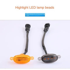 Universal Car Front LED Grill Lights Smoked Amber White 4LED Grill Light Eagle Eye Lamp for Off Road Trunk SUV Ford Toyota