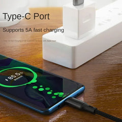 All Phones USB Charge Cable 3 Type-C 3 Micro USB Spliter Cord Fast Charging 5A For Mobile Phone Power Bank Charging Together 1.2m