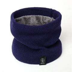 2022 New Neck Scarf Winter Women Men Solid Knitting Collar Thick Warm Velveted Rings Scarves High Quality Allmatch Muffler