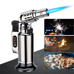 Gas Lighters Metal Windproof Turbo Welding Torch Kitchen Cooking Adjustable Flame Powerful Spray Gun Cigar Lighter For Men Gifts