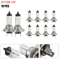 10PCS Halogen Headlight Bulb Super  Warm White Light H7 55W 12V Bulb Headlight Halogen Lamp Car HeadLight Replacement Bulb