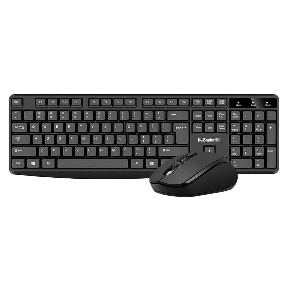 Wireless Keyboard and Mouse Combo Full-Sized 2.4GHz USB Wireless Keyboard and Wireless Optical Mouse for Mac Laptop Desktop PC