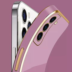 Luxury Plating Square Phone Case For Samsung S22 Ultra S23 S21 Plus s21 FE Case Cover For Galaxy S 21 S22 S20 FE Silicone Case