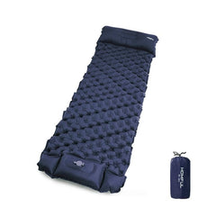 Outdoor Sleeping Pad Camping Inflatable Mattress with Pillows Travel Mat Folding Bed Ultralight Air Cushion Hiking Trekking