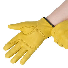 Working gloves sheepskin leather workers work welding safety protection garden sports motorcycle driver wear-resistant gloves