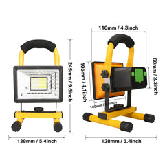 Floodlight 30W LED Portable Rechargeable Waterproof Spotlight Battery Powered Searchlight Outdoor Work Lamp Camping Lantern