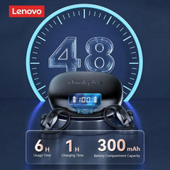 Lenovo LP75 Bluetooth 5.3 Earbuds TWS Wireless Sport Headphones LED Digital Display HiFi Stereo Noise Reduction Gaming Earbuds