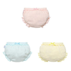 3 Piece/Lot Kids 100%Cotton Panties Girl Baby Infant Newborn Fashion Solid Cute Bow Striped Dots Underpants For Children Gift CN