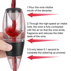 Red Wine Whisky Aerator Decanter Quick Sobering For Bar Party Kitchen Professional Dispenser Pourer With Filter and Base