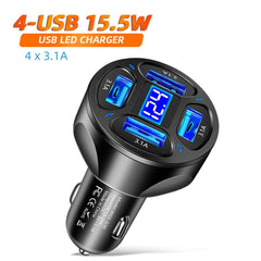 AIXXCO 3 Ports USB Car Charger 12V Quick Charge 3.0 Fast Car Cigarette Lighter For Samsung Huawei Xiaomi iphone Charger QC 3.0