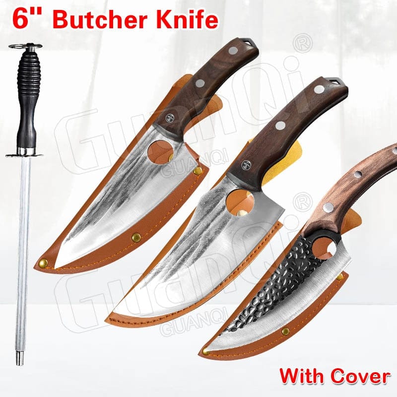 Fish Filleting Knife Stainless Steel Boning Knife Handmade Fishing Knife Kitchen Meat Cleaver Camping Cutter Chef Knives - Wowza