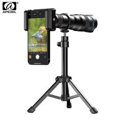 APEXEL HD 36X Phone Lens Camera Telephoto Zoom Monocular Telescope Lens + SelfieTripod With Remote Shutter For All Smartphones