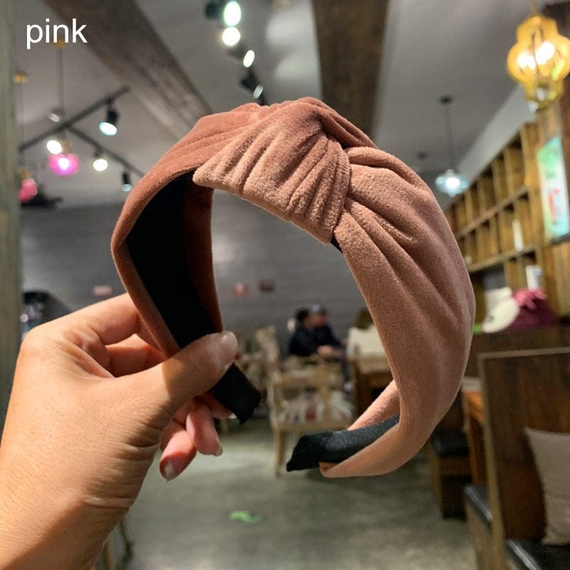 Wide Top Knot Hair Bands For Women Headdress Solid Color Cloth Headband Bezel Girls Hairband Hair Hoop Female Hair Accessories