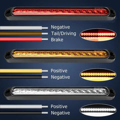 Ultra-thin LED Tail Light 15 LED 24 V 12 V Truck Trailer Side Light Brake Light Red Yellow White For Pickup Truck Taillight