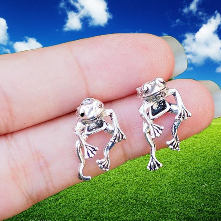 Cute Frog Earrings 2021 Trend Funny Animal Earrings for Women Girls Stud Earrings Statement Earring  Ear Piercing Jewelry Gifts