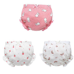 3 Piece/Lot Kids 100%Cotton Panties Girl Baby Infant Newborn Fashion Solid Cute Bow Striped Dots Underpants For Children Gift CN