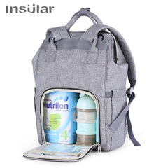 Insular Brand Nappy Backpack Bag Mummy Large Capacity Stroller Bag Mom Baby Multi-function Waterproof Outdoor Travel Diaper Bags