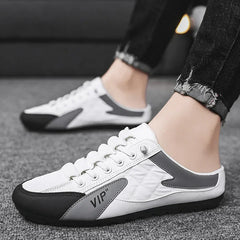 Half Slippers for Men Trendy Men's Flat Bottom Casual Shoes Soft Sole Support Shoes Men's Sneakers Zapatos De Hombre