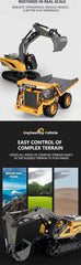 RC Excavator Dumper Car 2.4G Remote Control Engineering Vehicle Crawler Truck Bulldozer Toys for Boys Kids Christmas Gifts