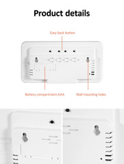 Large Digital Wall Clock Temp Date Week Display Remote Control USB Powered Table Clock Wall-mounted Dual Alarms LED Clocks