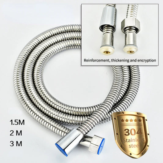 Stainless Steel Shower Hose Long Bathroom Shower Water Hose Extension Plumbing Pipe Shower head Tube Bathroom