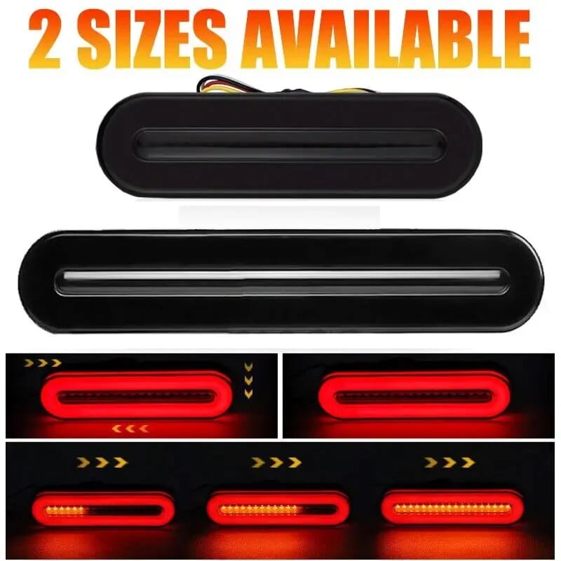 Car LED Tail Turn Lights Stop Flowing Turn Signal DRL Lamp 3 In 1 Brake Indicator Taillight For Truck Trailer ATV UTV 12V 24V