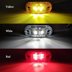 12/24V LED Side Marker Lights For Trailer Trucks Cars Waterproof Oval Side Clearance Warning Light Red Orange Lamp Led