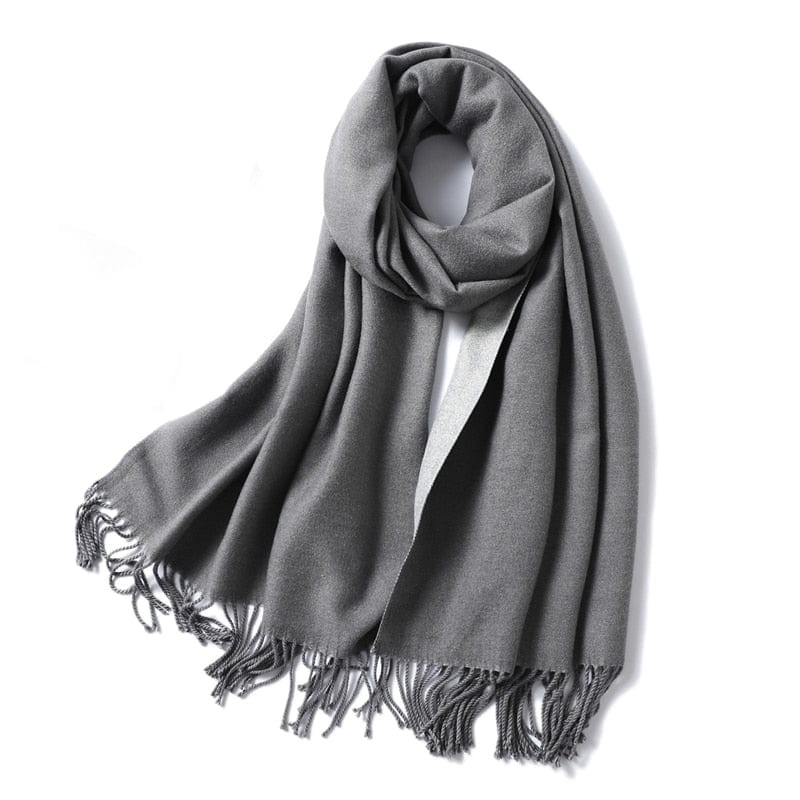 Winter Cashmere Scarf Women Thick Warm Shawls Wraps Lady Solid Scarves Fashion Tassels Pashmina Blanket Quality Foulard 2023 New