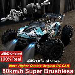 4WD 1:16 80KM/H Super Brushless 50KM/H Brushed RC Car 4x4 Off Road Remote Control High Speed Drift Monster Truck Toy  Kids Adult