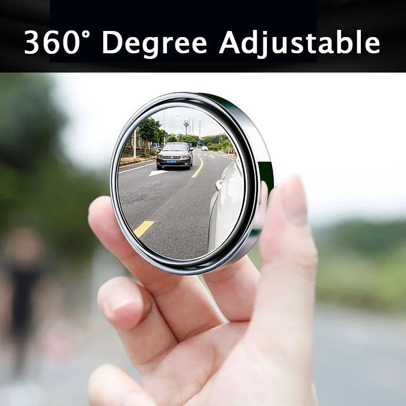 Adjustable Blind Spot Mirror 2Pcs 360 Degree Car Auxiliary Rearview Convex Mirror Round Frame Wide Angle Mirrors for Car Reverse