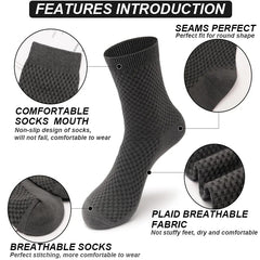 Bamboo Fiber Socks High Quality 10 Pairs/lot Breathable Compression Long Socks Business Casual Male Large size 38-45